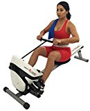 Body Xtreme Fitness ~ Tri-Base Heavy Duty Rowing Machine, Home Exercise Equipment, Fitness, Lose Weight, Training, Arm workout (White/Black)