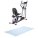 ProForm Hybrid Trainer Pro Crossover Cardio Exercise Bike/Elliptical + Floor Mat