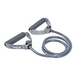Liveup Sports Resistance Bands Exercise Tube for Fitness Pilates Strength Training with Foam Handles Grey