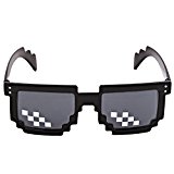 Fubovd Thug Life Glasses 8 Bit Pixel Deal With IT Sunglasses Unisex Sunglasses Toy (Black D)