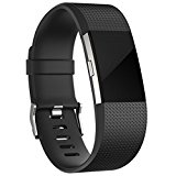 Wepro Fitbit Charge 2 bands, Replacement for Fitbit Charge 2 HR Bands, Buckle, Black, Large