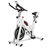Kingpeony Exercise Bicycle Indoor Bike Cycling Cardio Health Workout Indoor Bike Trainer (White)