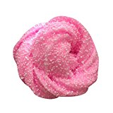 Fubovd Fluffy Floam Slime Mastic Scented Stress Relief No Borax Kids Toy Sludge Toy … (dot pink)