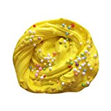 Fubovd Fluffy Floam Slime Mastic Scented Stress Relief No Borax Kids Toy Sludge Toy … (IC yellow)