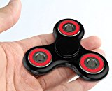 The Anti-Anxiety 360 Spinner Helps Focusing Fidget Toys [3D Figit] Premium Quality EDC Focus Toy for Kids Adults – Best Stress Reducer Relieves ADHD Boredom Ceramic Cube Bearing (Red with Black)