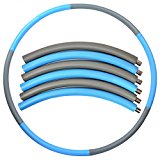 E-Online 2 lbs Weighted Hula Hoop for Exercise and Fitness, 37″ diameter Fitness Hoop, Blue and Gray