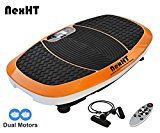 NexHT Fitness Vibration Platform,Whole Full Body Shape Exercise Machine,Vibration Plate ,Fit Massage Workout Trainer with Two Bands &Remote,Max User Weight 330lbs. (Orange 89015A)