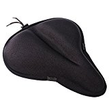 Yougai Exercise Bike Seat, Big Size Soft Wide Gel Bicycle Cushion for Bike Saddle, Comfortable Bike Seat Cover Fits Cruiser and Stationary Bikes, Indoor Cycling, Spinning With Waterpoof Cover