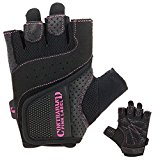Contraband Pink Label 5137 Womens Weight Lifting Gloves w/ Grip-Lock Padding (PAIR) (Black, X-Small)