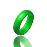 Women’s Silicone Wedding Ring,6 Ring Pack (Greenery, size 5)