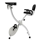 Gymmaster Home Adjustable Folding Magnetic Exercise Bike with Desk