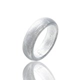 Women’s Silicone Wedding Ring,6 Ring Pack (Silver, size 5)