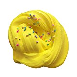 Fubovd Fluffy Floam Slime Mastic Scented Stress Relief No Borax Kids Toy Sludge Toy … (New yellow)