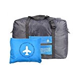 Kansoon Waterproof Foldable Storage Luggage Bag for Travel Camping, Sports Gear or Gym, Super Lightweight Large Capacity,Can Attach on the Handle of Suitcase (blue)