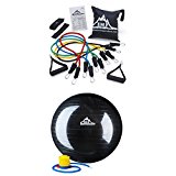 Black Mountain Resistance Bands & 75 cm Stability Ball Bundle