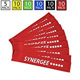 Synergee 10 Pack Mini Band Resistance Loop Exercise Bands Red XX-Heavy Resistance