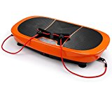 3D Dual Motor Fitness Vibration Platform Workout Machine Whole Body Shape Exercise Machine Vibration Plate Massage Workout Trainer with Remote Control & Resistance Bands ,Mat