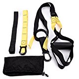 PACEARTH Fitness Strap Kit Full Body Resistance Exercise Trainer Set Door Anchor with Carry Bag for Home Gym Body Strength Workout