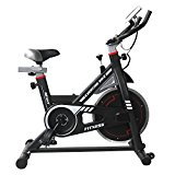 NexHT Fitness Exercise Cycle Bike, Indoor Spin Workout Cycling Bike with LCD Monitor& Heart Pulse Sensors,Max User Weight:280lbs,Full Adjustable Health Sport Trainer Stationary Bicycle. (Black 89101A)