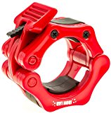 Iron Lab Olympic Barbell Collars Pair of 2″ Inch Pro ABS Locking Set of 2 Red Clamps Perfect for Pro Crossfit Strong Lifts and Olympic Training Professional Quality