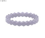 Qalo Women’s Stackable Chevron Silicone Ring, Amethyst, Size 5