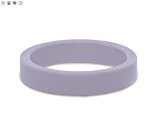 Qalo Women’s Stackable Smooth Silicone Ring, Amethyst, Size 8