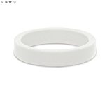 Qalo Women’s Stackable Smooth Silicone Ring, Quartz, Size 7