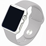 Piwjo Silicone Apple Watch Band and Replacement Iwatch Bands Series 1, Series 2,Series 3(Clouds Gray, 38mm S/M)
