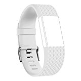 For Fitbit Charge 2 Band,RedTaro Band for Fitbit Charge 2,Special Edition,Elastomer,White,Large