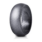 Mens Silicone Rings Wedding Bands – 7 Pack & Singles (Gun Metal, 10.5 – 11 (20.6mm))
