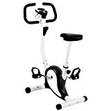 JAXPETY Exercise Bike Upright Cycling Health Fitness Bicycle Stationary Machine Black & White