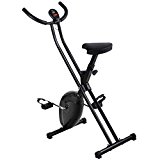 JAXPETY Folding Exercise Bike Magnetic Trainer Fitness Stationary Machine Black Home