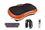 Fitness Vibration Platform,Whole Full Body Shape Exercise Machine,Vibration Plate ,Fit Massage Workout Trainer with Two Bands &Remote,Max User Weight 330lbs W/Remote Control (Orange+White)