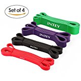 INTEY Pull Up Bands Stretch Resistance Bands 4 Levels Assist Bands for Strength Exercise Set of 4