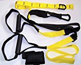 Full Body Workout Exercise Resistance Trainer – Includes Fitness Straps, Door Anchor and Carry Bag. Great For Strength Training, Gym, Home, and Crossfit