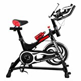 Mophorn Exercise Bike Cadio Health Indoor Cycle Bicycle LED Display Indoor Stationary Bike with Phone Holder for Workout Fitness (010 with phone holder)