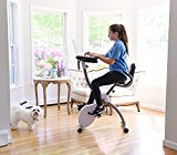 Ivation Magnetic Folding Exercise Bike/Workout Cycle With Integrated Productivity Desk
