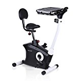 SereneLife Exercise Bike – Upright Stationary Bicycle Pedal Cycling Trainer Fitness Machine Equipment with Laptop Tray for Workout, Weight Loss, Fitness & Health at Home & Office (SLXB9)