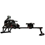 Sunny Health & Fitness Water Rowing Machine Rower w/ LCD Monitor – Obsidian SF-RW5713