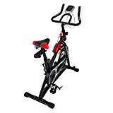 Happybuy Indoor Cycle Bike LCD Display Adjustable Exercise Bike Cardio Workout Stationary Trainer Bicycle for Indoor Healthy Fitness Exercising (JSC010)