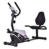Goplus Magnet Recumbent Bike Exercise Bike Stationary Bicycle Cardio Workout Fitness Bicycle Equipment