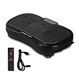 URSTAR Fitness Vibration Platform Exercise Machine, Whole Body Shape and Workout Trainer with Resistance Band and Remote Control (Black)