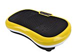 Fitness Vibration Platform,Whole Full Body Shape Exercise Machine,Vibration Plate ,Fit Massage Workout Trainer with Two Bands &Remote,Max User Weight 330lbs W/Remote Control (Yellow+White)