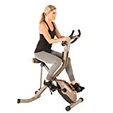 Exerpeutic Gold 575 XLS Bluetooth Smart Technology Folding Upright Exercise Bike, 400lb