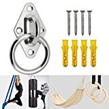 Yotako 8mm Heavy Duty Anchor Diamond Pad Eye Plate, 397lbs Ceiling Hooks Wall Mount Bracket for Home Suspension Trainer Straps Gymnastic Rings, Boat & Marine Deck Hardware