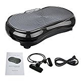 Reliancer Full Body Fitness Vibration Platform Crazy Fit Plate Massage Slim Workout Trainer Body Shape Exercise Machine w/Remote Control & Balance Straps (Black)