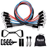 PIN JIAN Rubber Resistance Band Set, 16 Pieces
