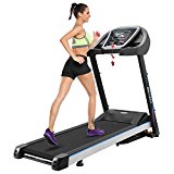 3.0HP 7 Inch WIFI Color Touch Screen 968 Folding Electric Treadmill (Black.)