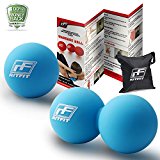RitFit Peanut Massage Lacrosse Ball for Myofascial Release, Trigger Point Therapy, Muscle Knots, and Yoga Therapy. Bonus Single Massage Ball