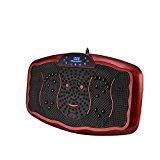 Vogvigo Full Body Vibration Platform Massage Machine Anti-Slip Vibrating Platform Exercise Workout Trainer, with Built-in Music Bluetooth Speakers Remote Control Fitness Exercise (Red)